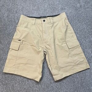 Orvis Mens Cargo Shorts Tan Khaki Outdoor Hiking Fishing Size 32‎